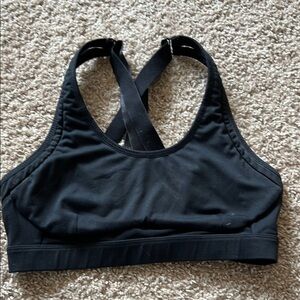 Fabletics Black Racerback Sports Bra Intimates & Sleepwear